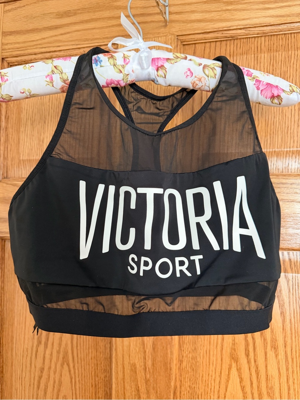 Victoria secret Black Mesh High-Neck Sports Bra
